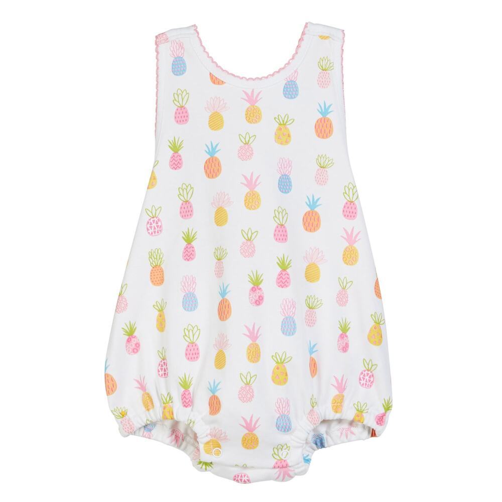 Kissy Kissy Baby Girls Pineapples Printed Bubble Ruffle Bodysuit Pima 9-12m